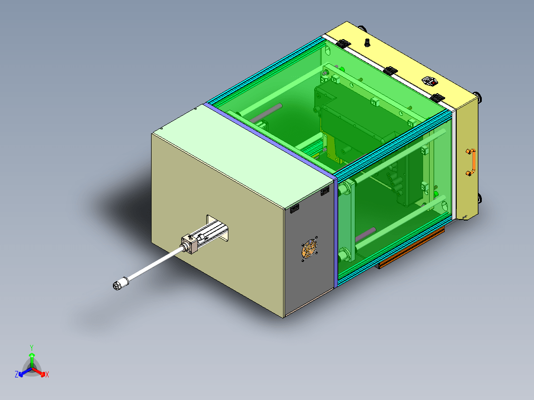 塑料发动机盖金属件漏装检测治具（3D图纸+细节说明）