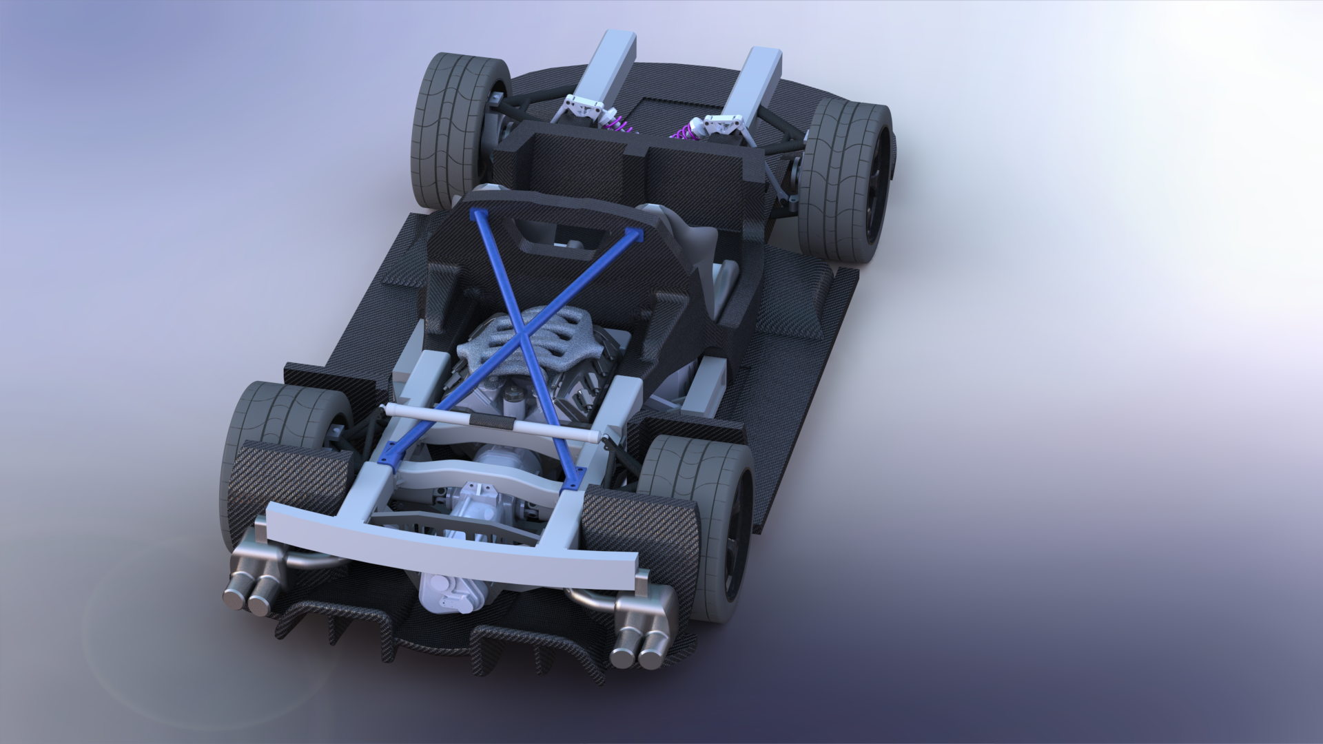 可3D打印的V8超级跑车