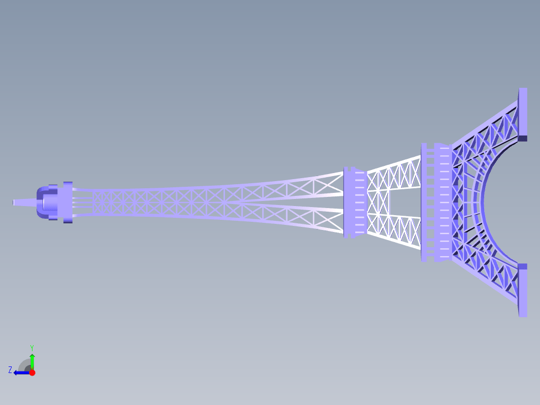 巴黎铁塔UG模型图
