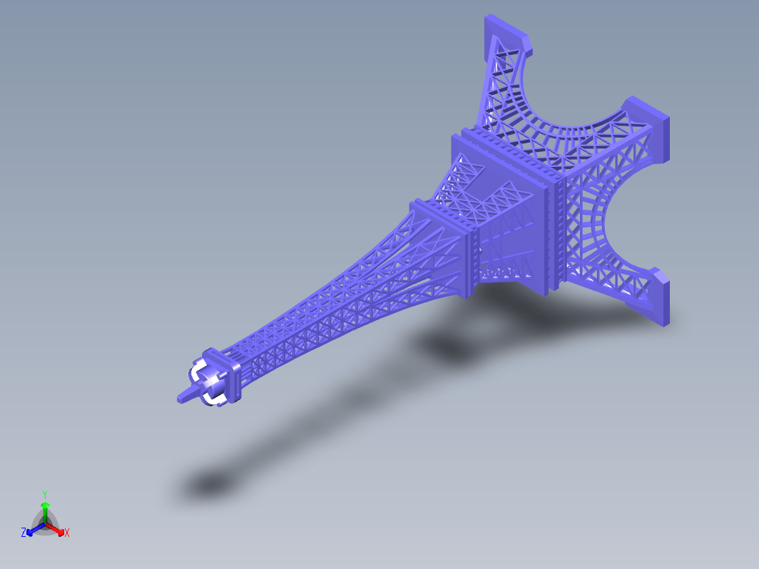 巴黎铁塔UG模型图