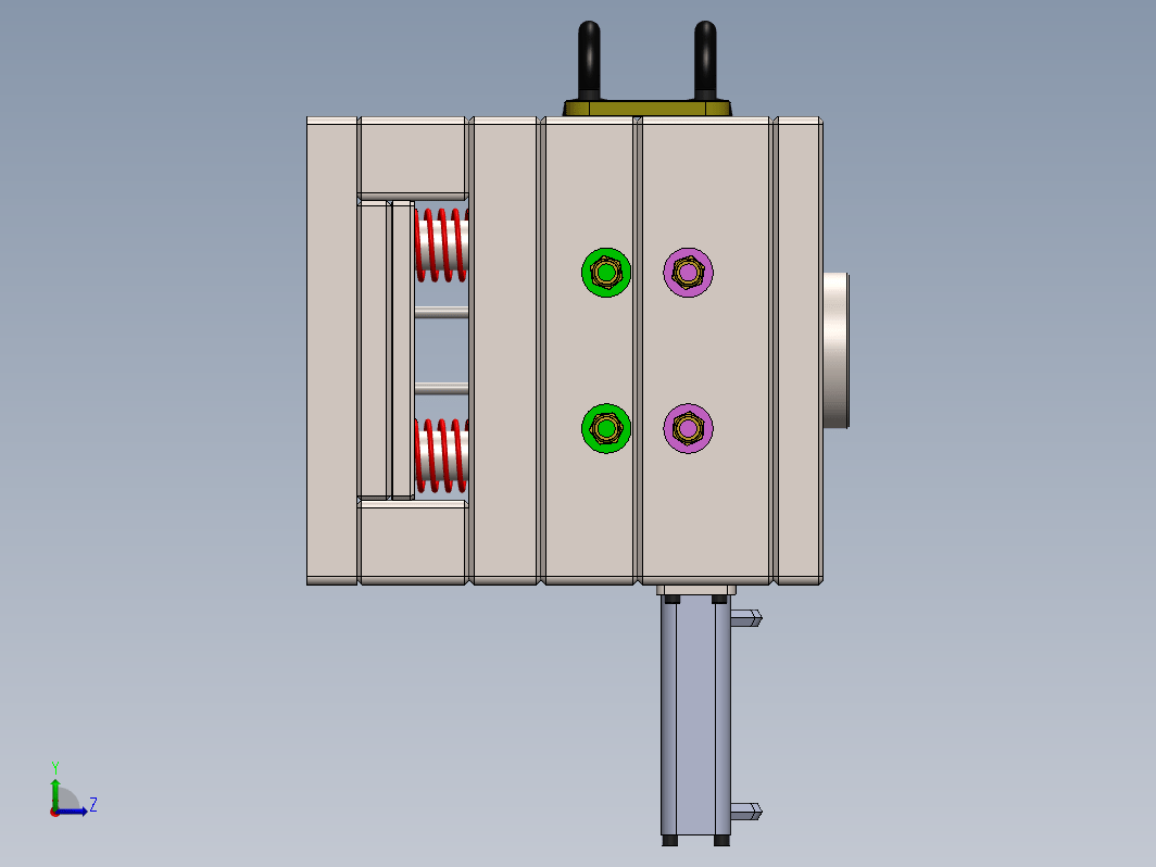 在Solidworks上制造的注塑模具;