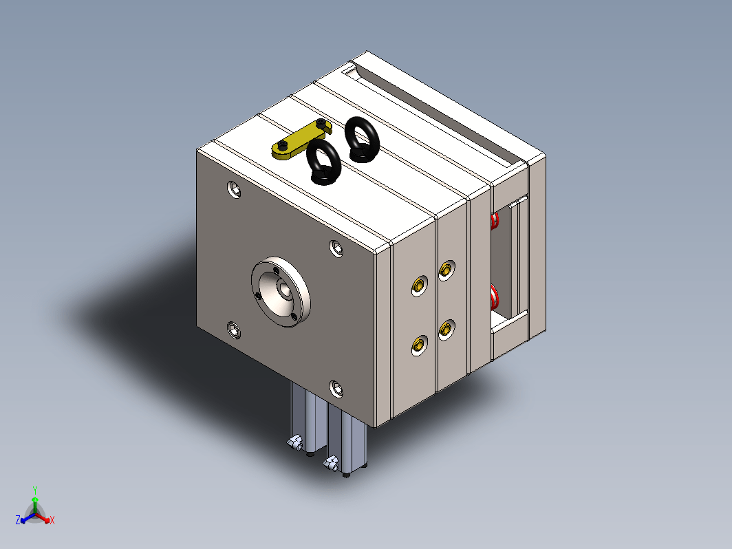 在Solidworks上制造的注塑模具;