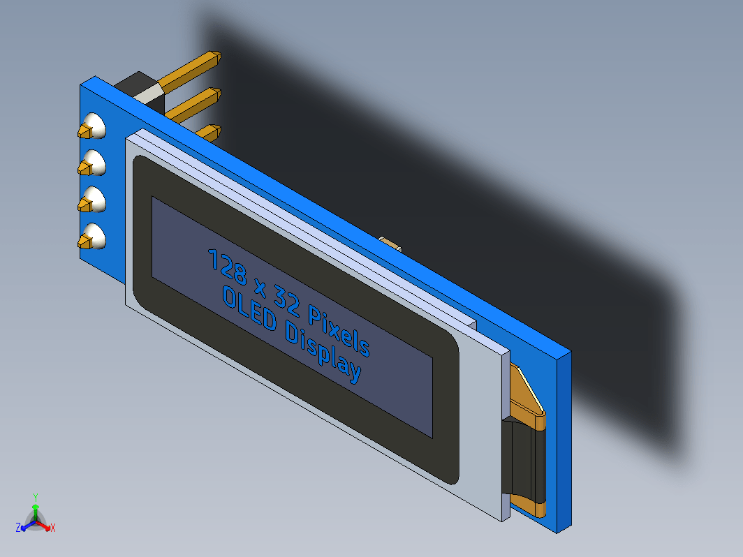 128 x 32 OLED 显示屏 0.91 英寸 I2C