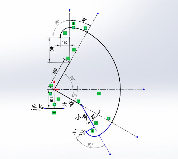 五自由度工业机器人机械手，3D+CAD图纸档+设计说明书