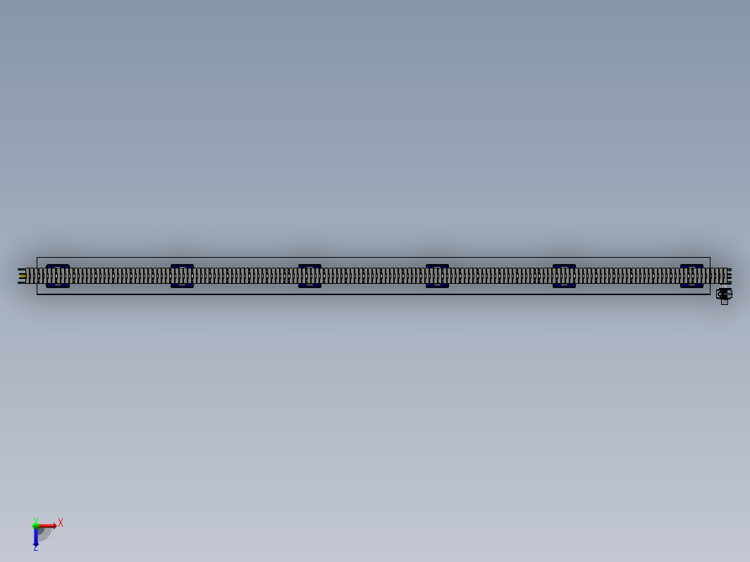 尼龙板柔性输送链模型图