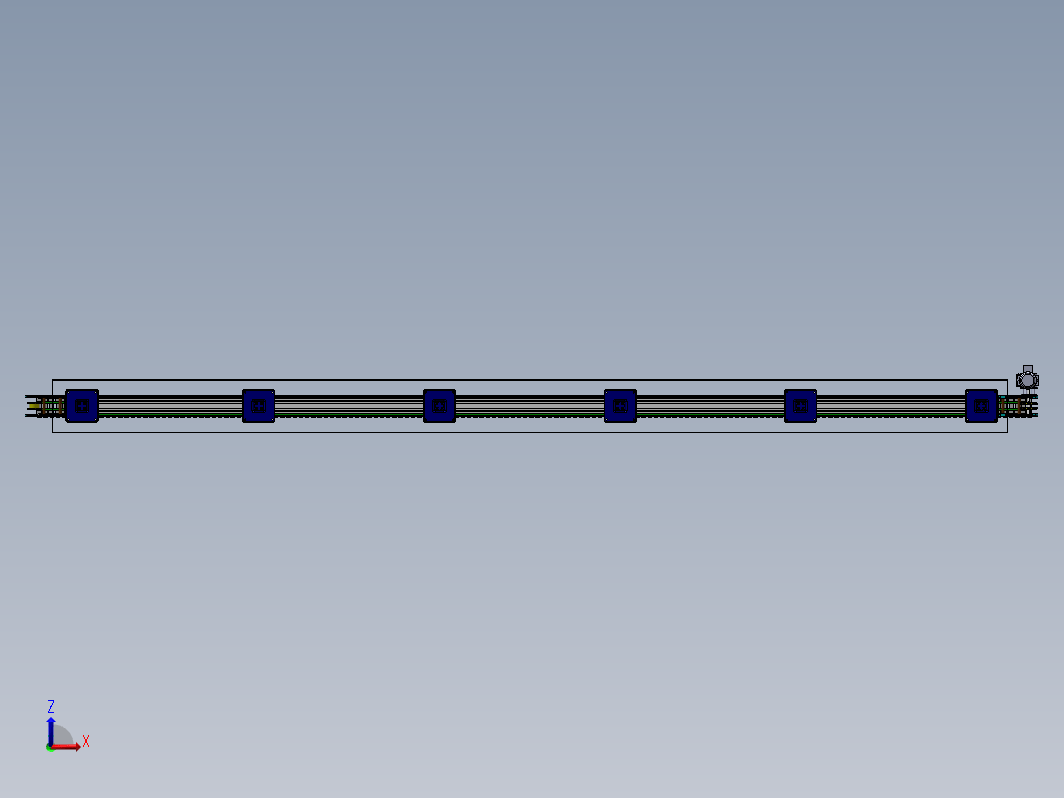 尼龙板柔性输送链模型图