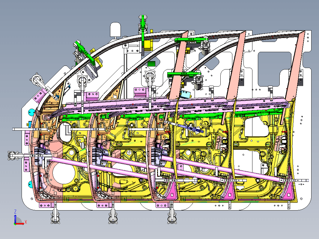 1772汽车门总成焊接夹具CATIAV5R21设计