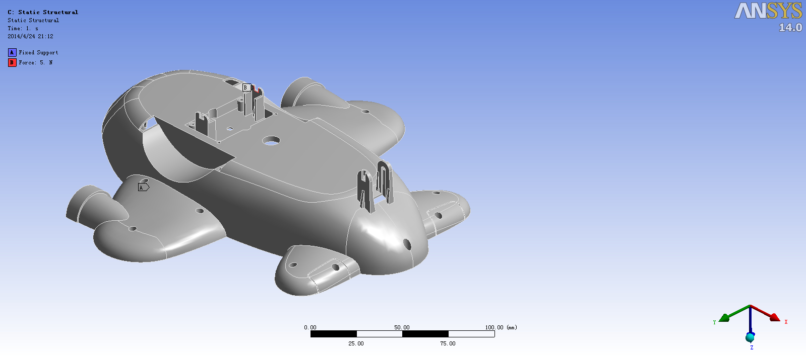塑料飞机机身底部静应力分析及模具设计