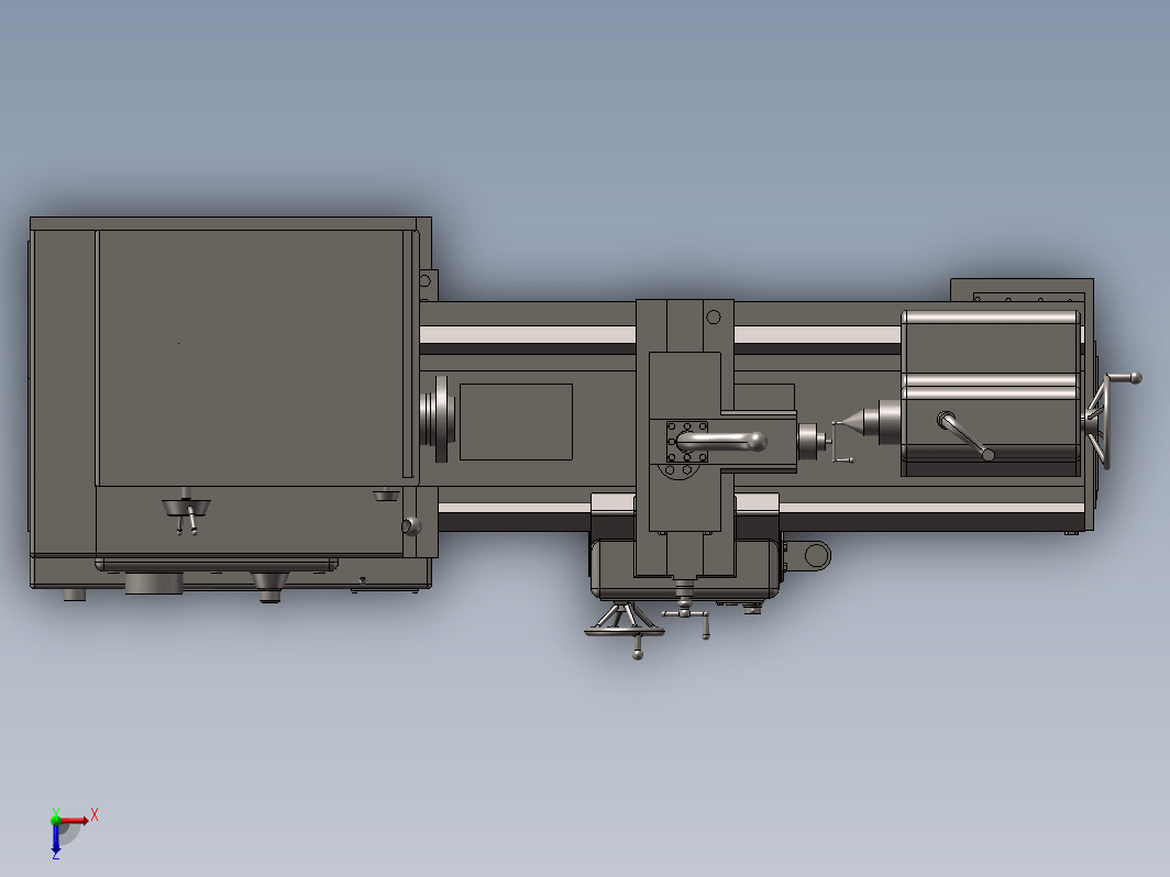 C6140普通车床三维模型机械设计图纸自动化3D素材