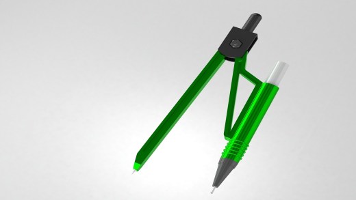 绘制指南针 3D 模型缩略图