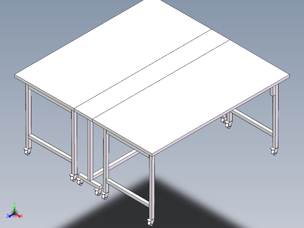 折叠桌设计图 1500X1500X750