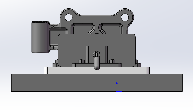 后稳定杆支座夹具三维SW2016带参+CAD+说明书