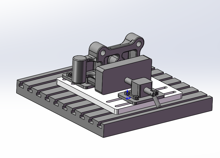 后稳定杆支座夹具三维SW2016带参+CAD+说明书