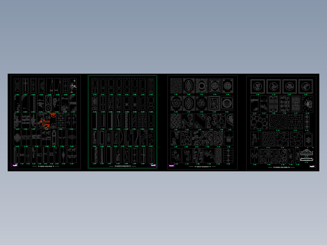 装修设计柜门类图纸汇总
