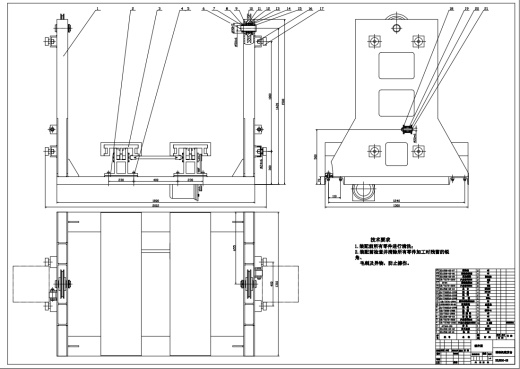 自动化立体仓库堆垛机三维SW2012带参+CAD+说明书缩略图