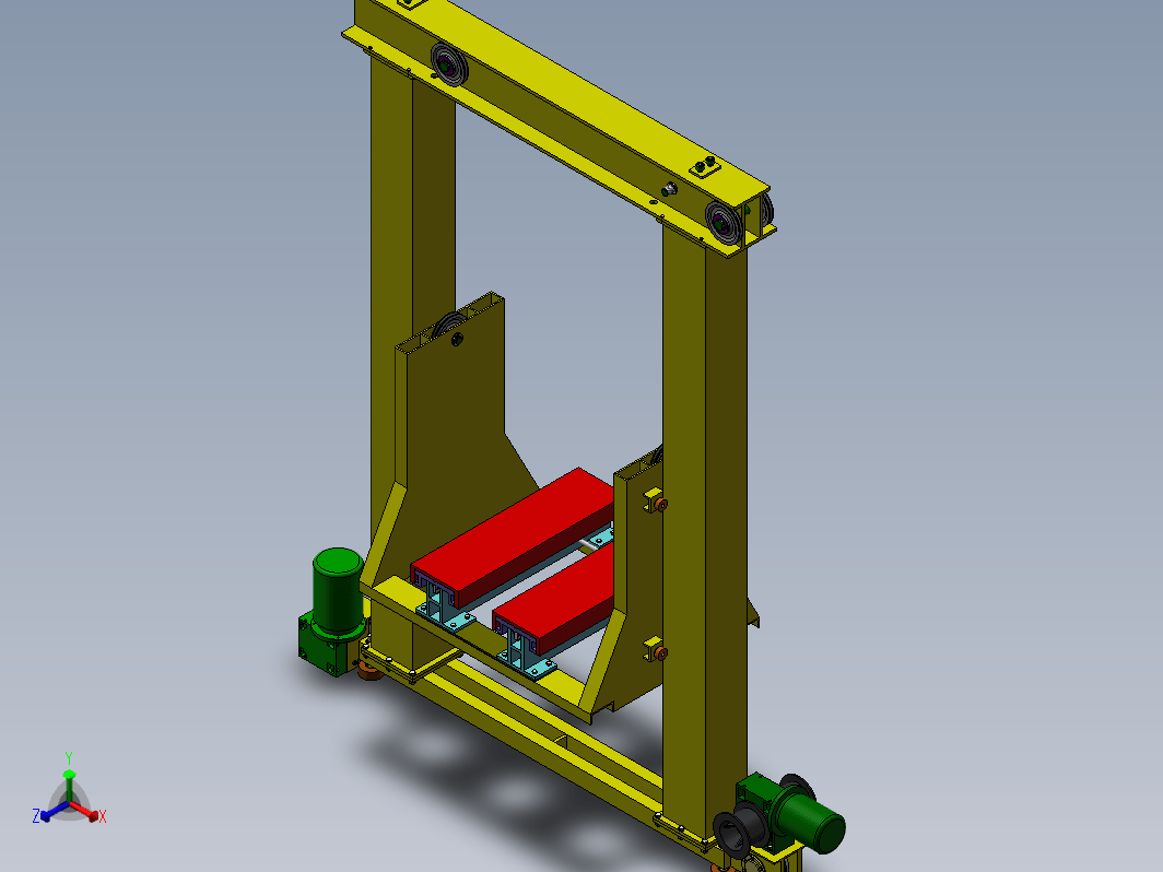 自动化立体仓库堆垛机三维SW2012带参+CAD+说明书