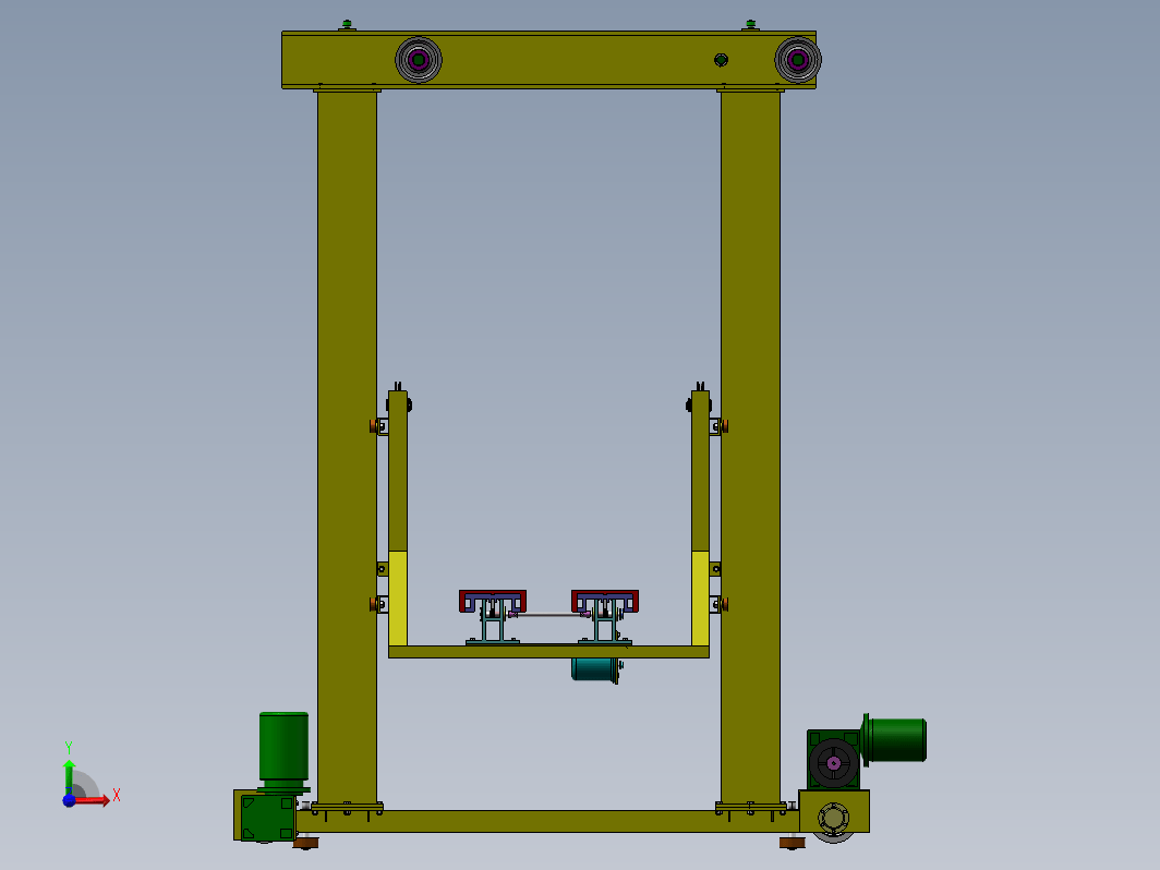 自动化立体仓库堆垛机三维SW2012带参+CAD+说明书