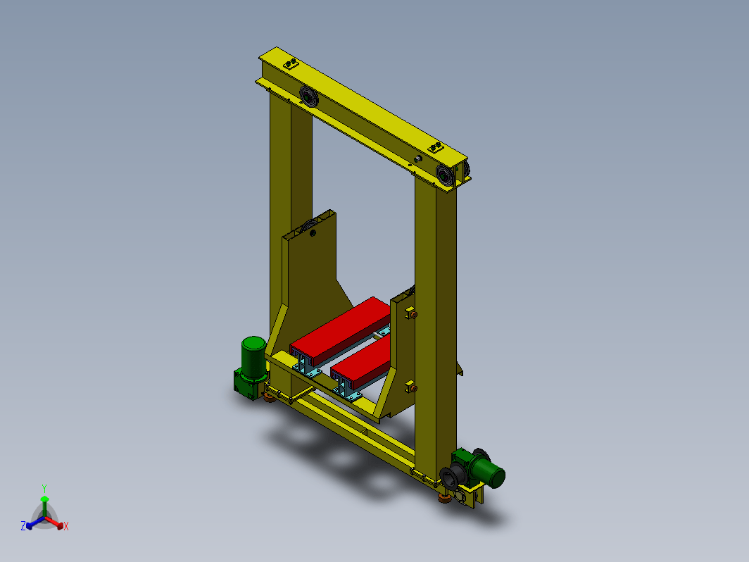 自动化立体仓库堆垛机三维SW2012带参+CAD+说明书