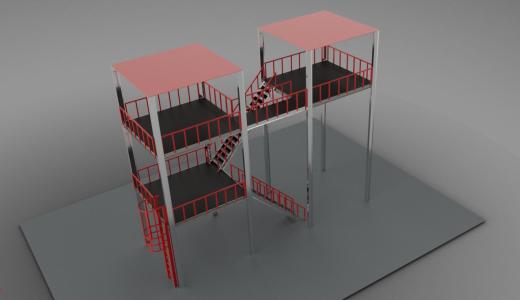双层工业钢结构平台缩略图
