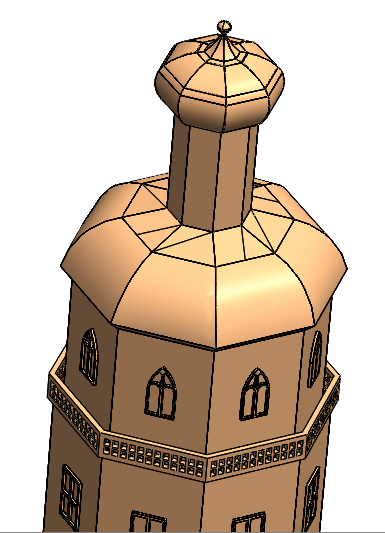 Tower尖塔拼装结构模型3D