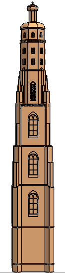 Tower尖塔拼装结构模型3D