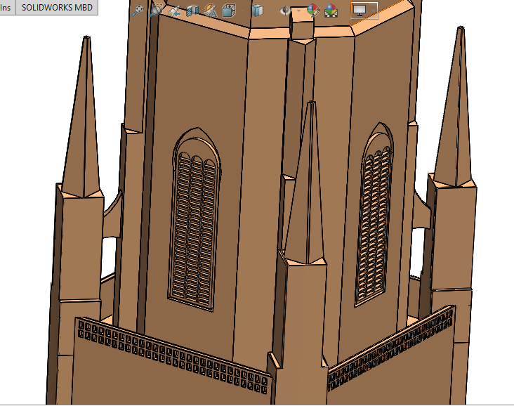 Tower尖塔拼装结构模型3D