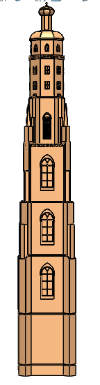 Tower尖塔拼装结构模型3D