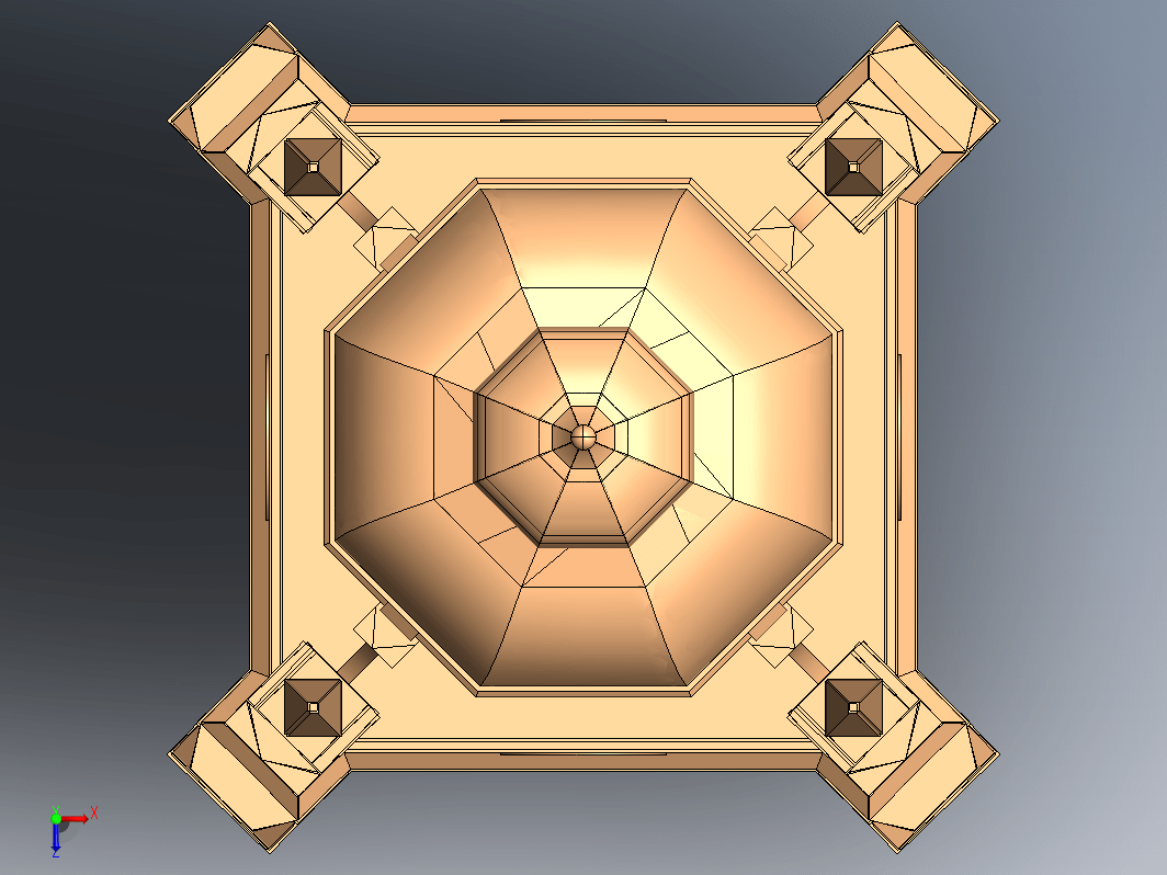 Tower尖塔拼装结构模型3D