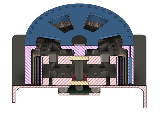 3d可打印BDH电机+集成编码器