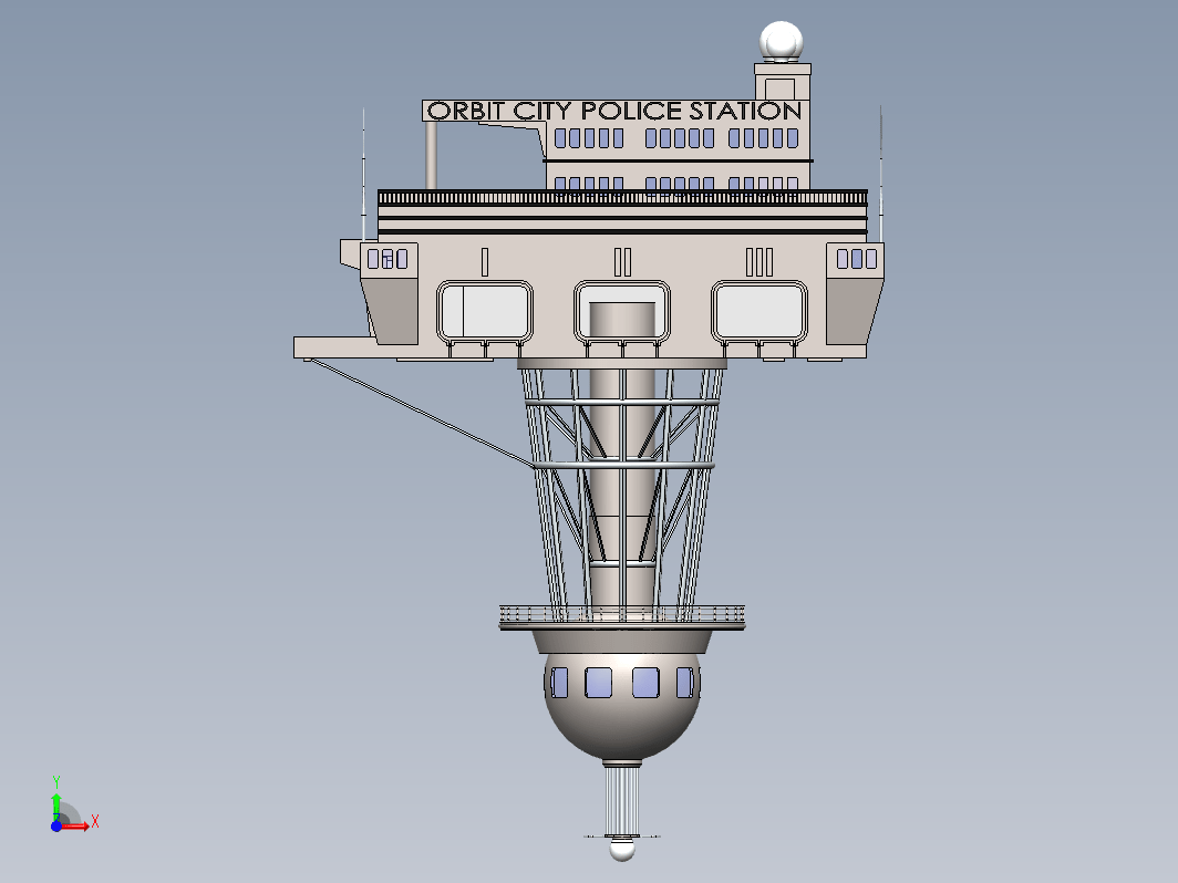 OCPS科幻天空城市轨道车站