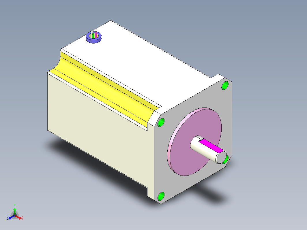 YK368A  57mm三相步进电机（3D）