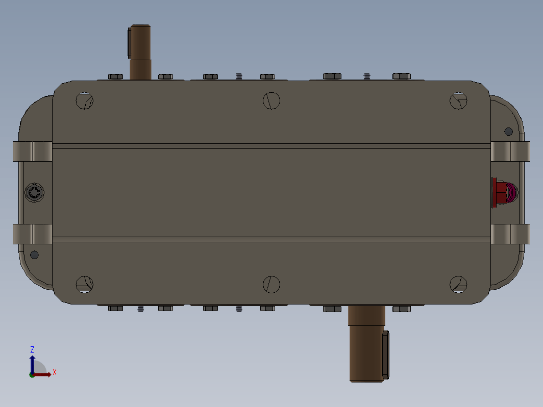 二级减速器装配体3D模型（齿轮减速机