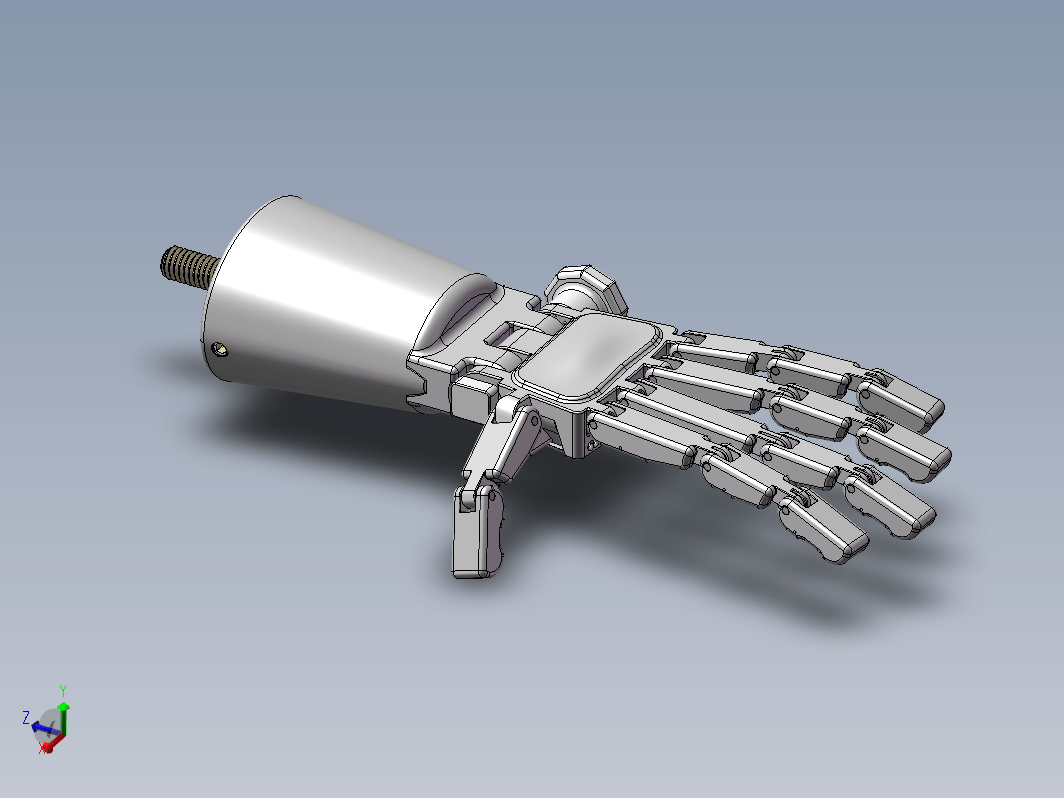 简单的仿人形机械手设计模型三维SW2011无参