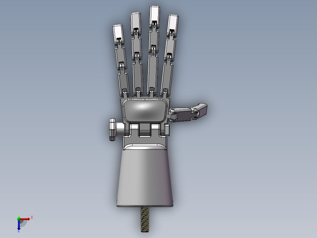 简单的仿人形机械手设计模型三维SW2011无参
