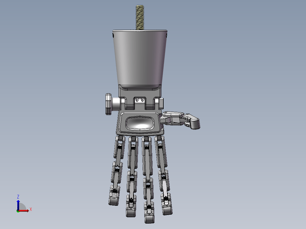 简单的仿人形机械手设计模型三维SW2011无参