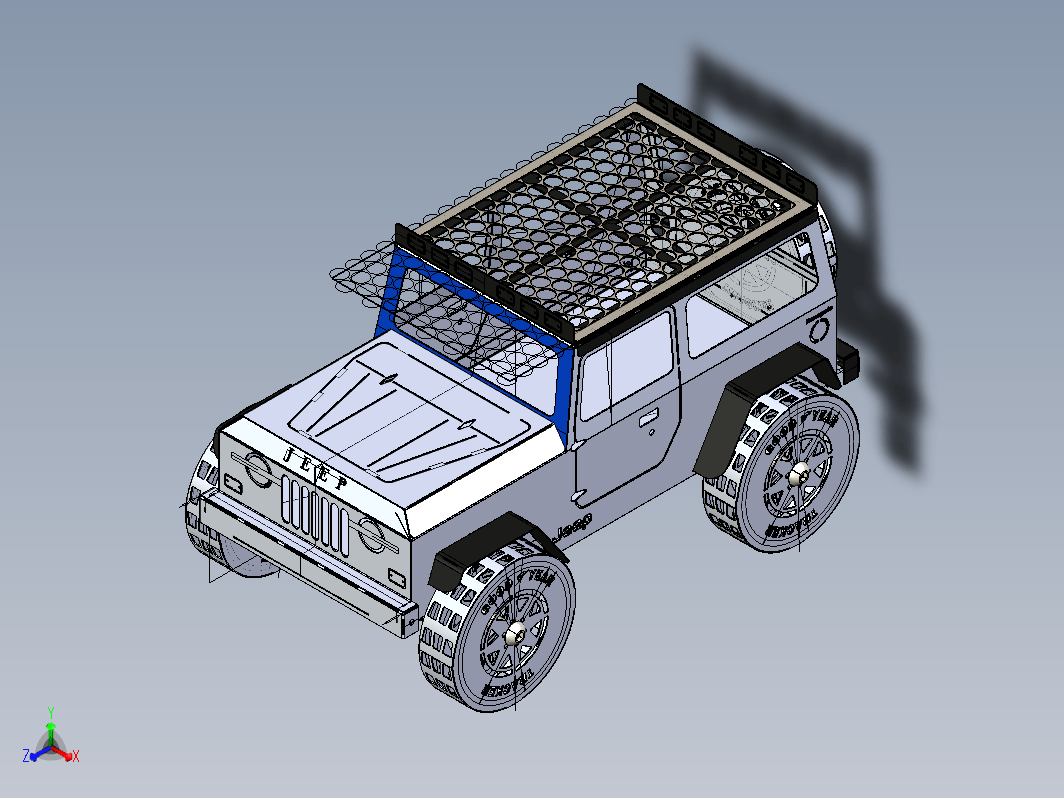 BBQ钣金吉普车模型