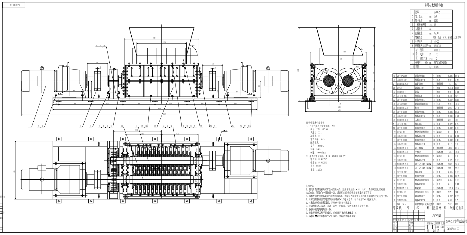 2GD0612双轴剪切式破碎机