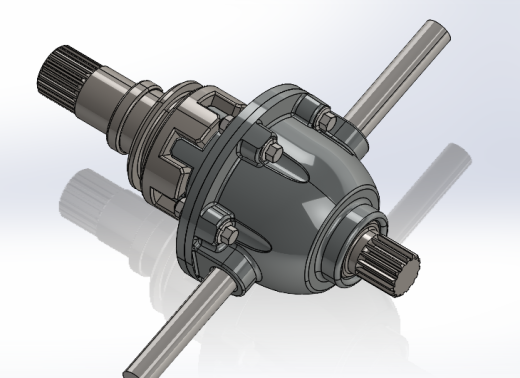 汽车差速器变速箱 3D CAD 模型