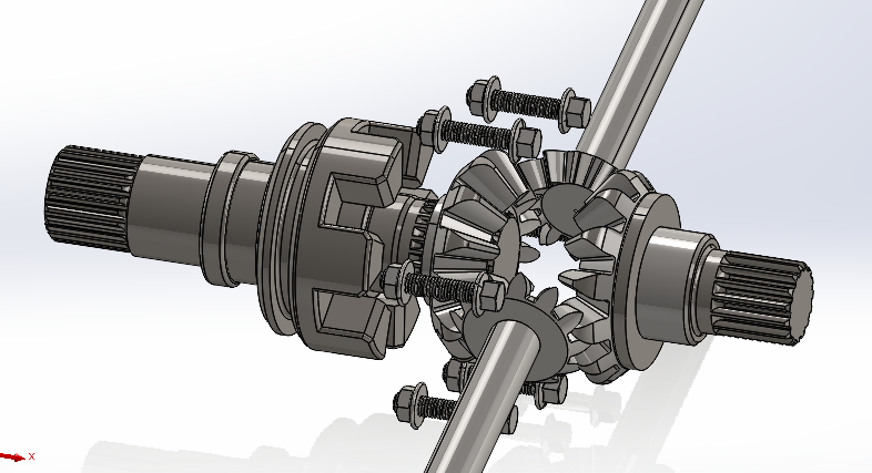 汽车差速器变速箱 3D CAD 模型