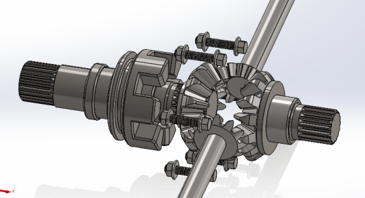 汽车差速器变速箱 3D CAD 模型缩略图