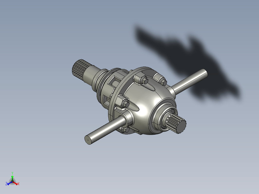 汽车差速器变速箱 3D CAD 模型