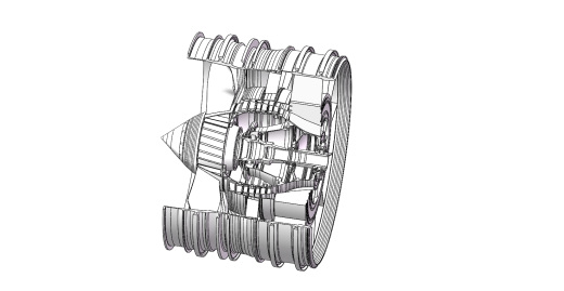 CFM-56低压压气机组件三维SW2020带参