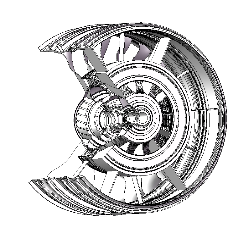 CFM-56低压压气机组件三维SW2020带参