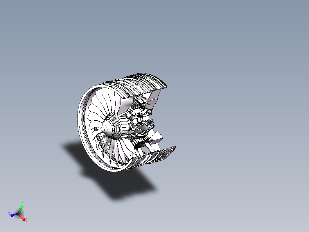 CFM-56低压压气机组件三维SW2020带参