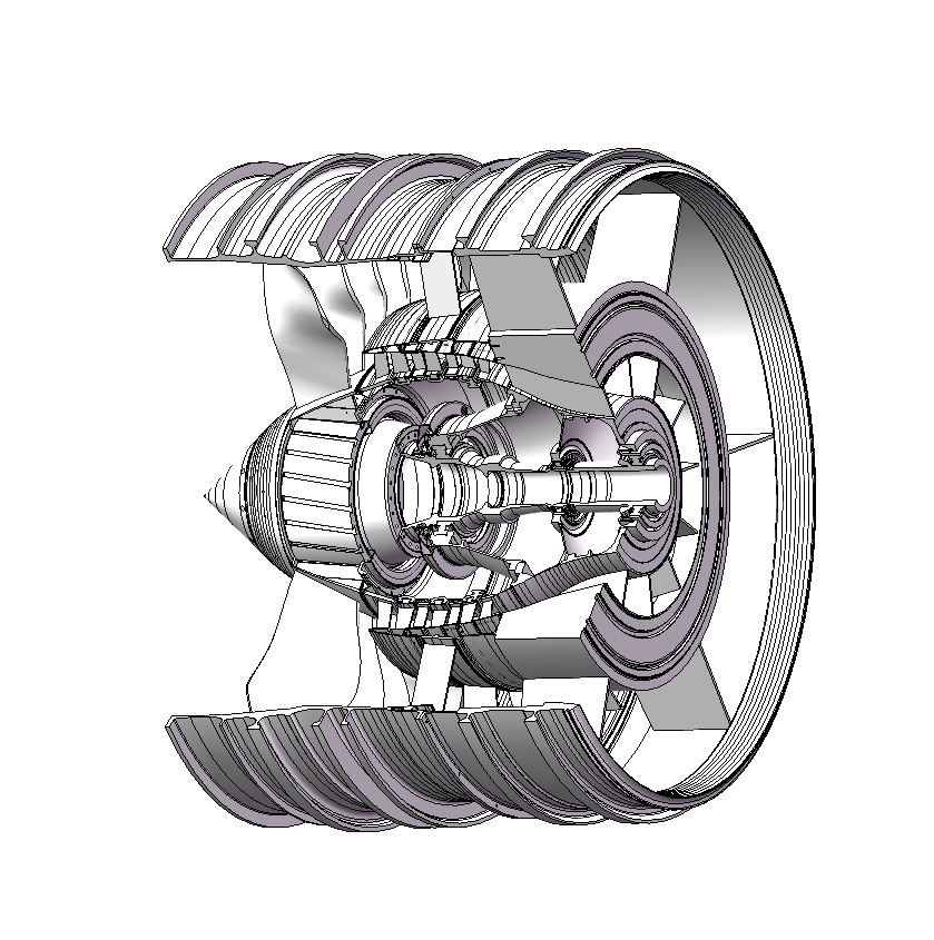 CFM-56低压压气机组件三维SW2020带参