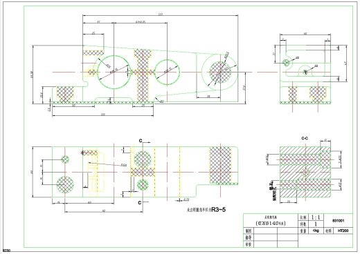 CA6140的后托架加工工艺及钻三杠孔+CAD+说明书缩略图