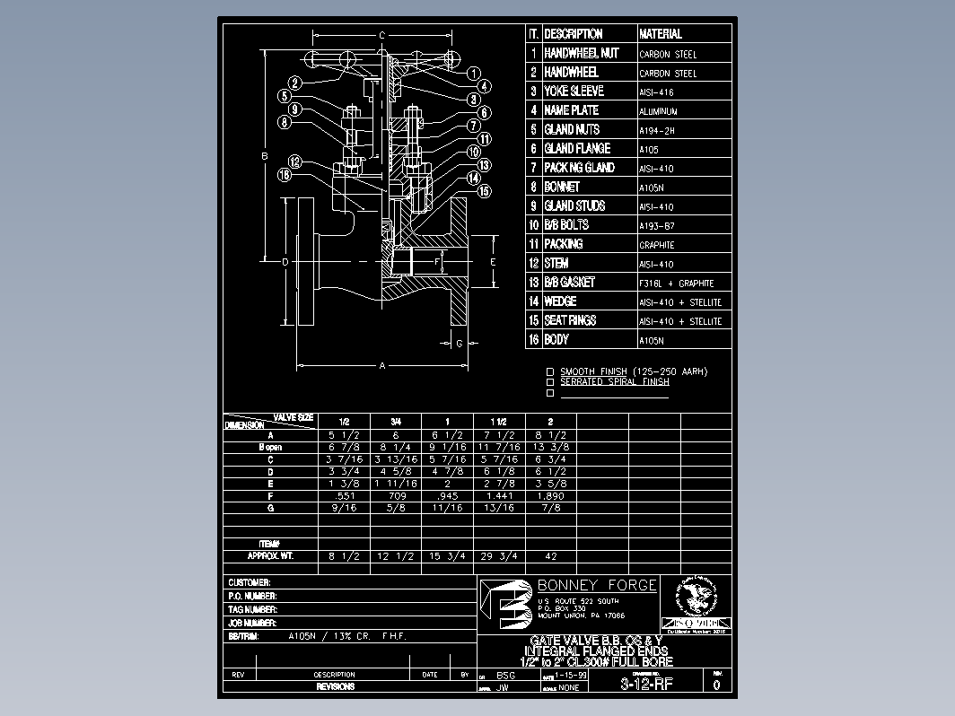 阀门 3-12-RF