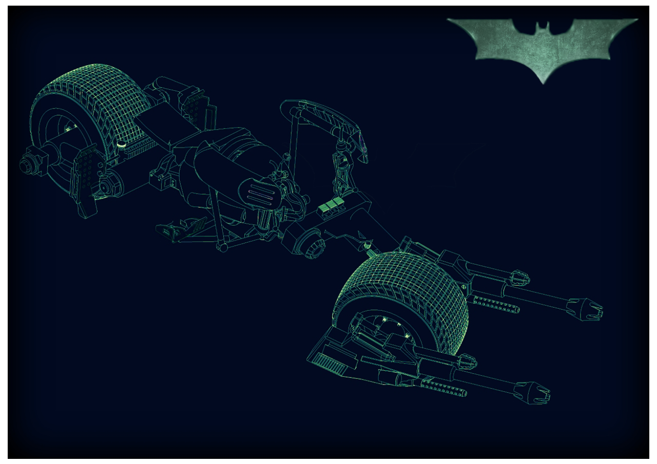 黑蝙蝠侠摩托车图纸