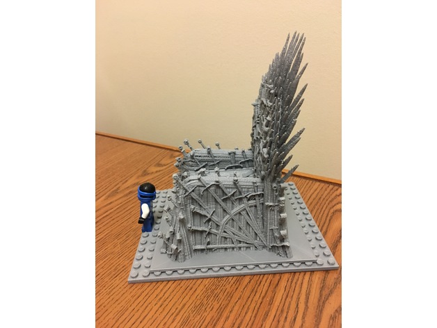 权力的游戏铁王座模型 Iron_Throne_with_lego_addons