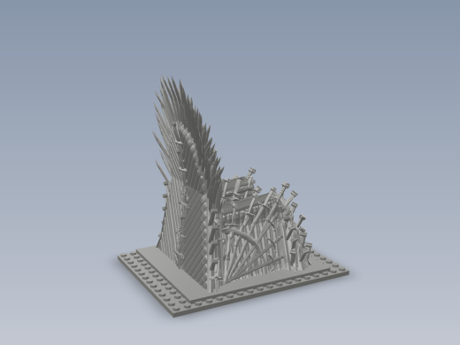 权力的游戏铁王座模型 Iron_Throne_with_lego_addons缩略图